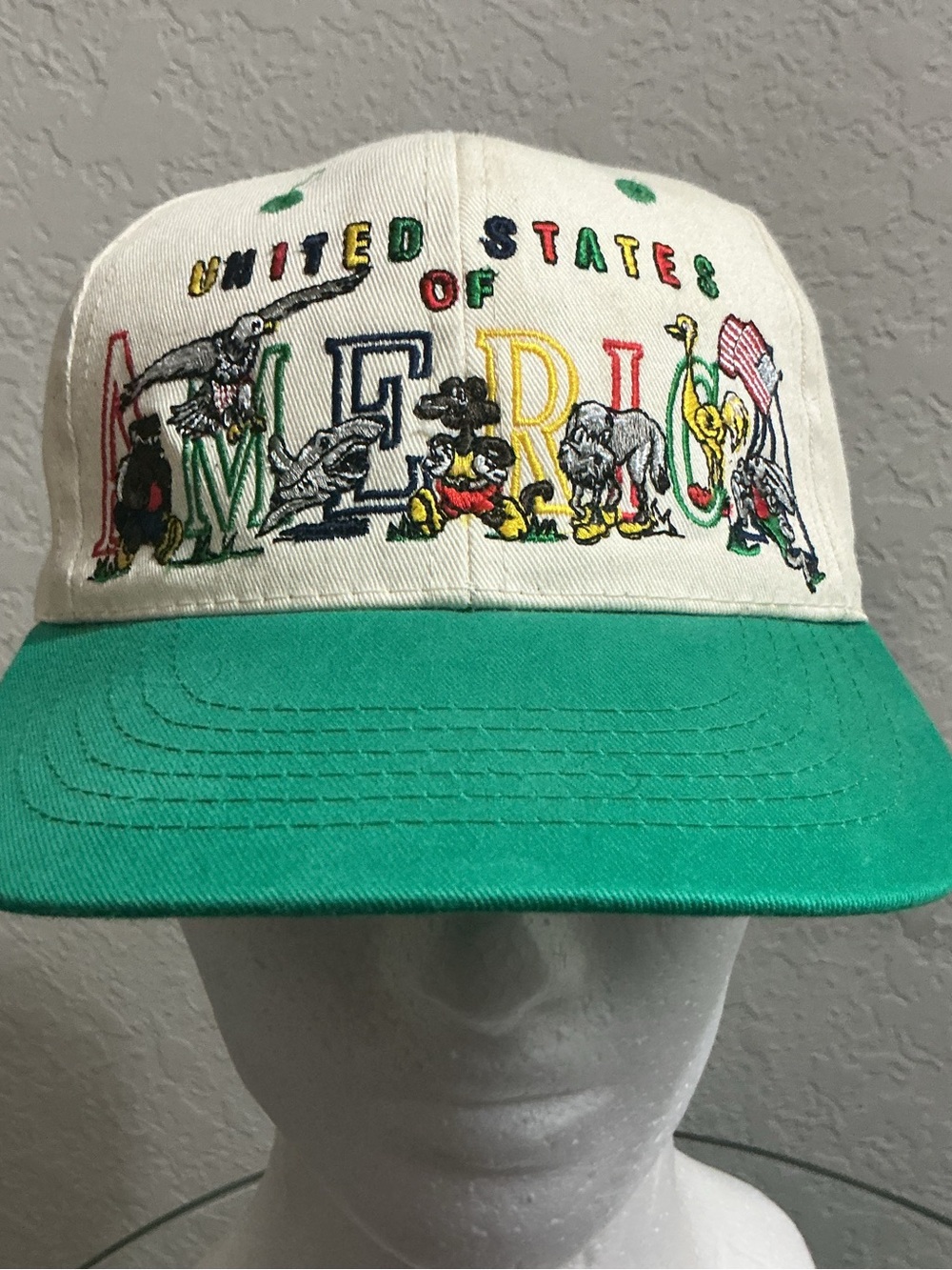 Vintage United States of America Alphabet Souvenir Strapback Hat